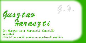 gusztav haraszti business card