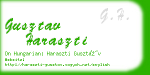 gusztav haraszti business card